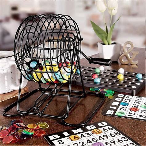 Deluxe Bingo Game Set with Bingo Cage, Bingo Board, Bingo .